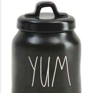 ****SOLD**** RAE DUNN “YUM" Black Small Canister